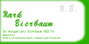 mark bierbaum business card